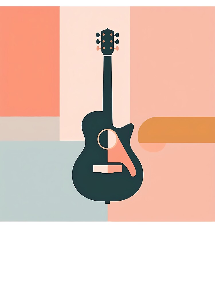 Guitar As Bauhaus Style Art by OzzFrequency T-Shirts, Hoodie, Sweatshirt | BlankRebels.com (Image 3)