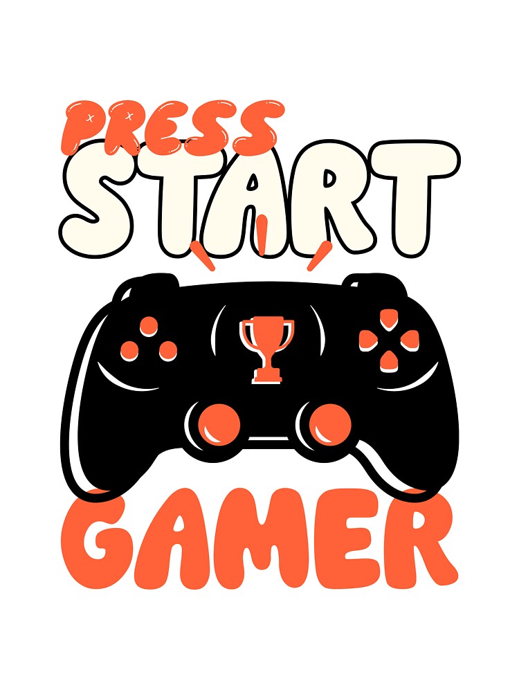 Press Start - Gamer | Funny Old School Retro Vintage Gaming Controller by lildoodleshirts
