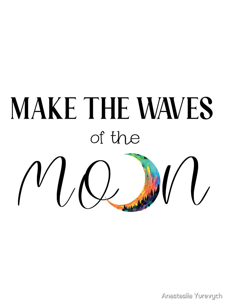 Make the waves of the Moon.  Print for printing, textile, t-shirt, label, t-shirt by Anastasiia Yurevych... (Image 3)