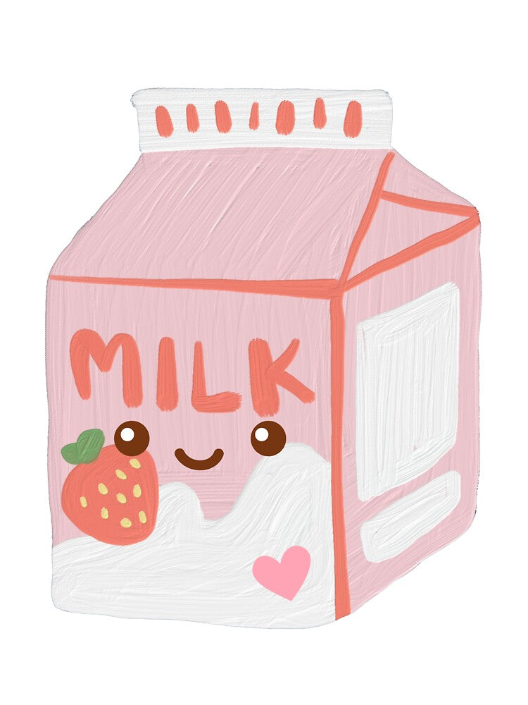 Kawaii Strawberry Milk Carton Sticker by Uryummypie T-Shirts, Hoodie, Sweatshirt | BlankRebels.com (Image 3)