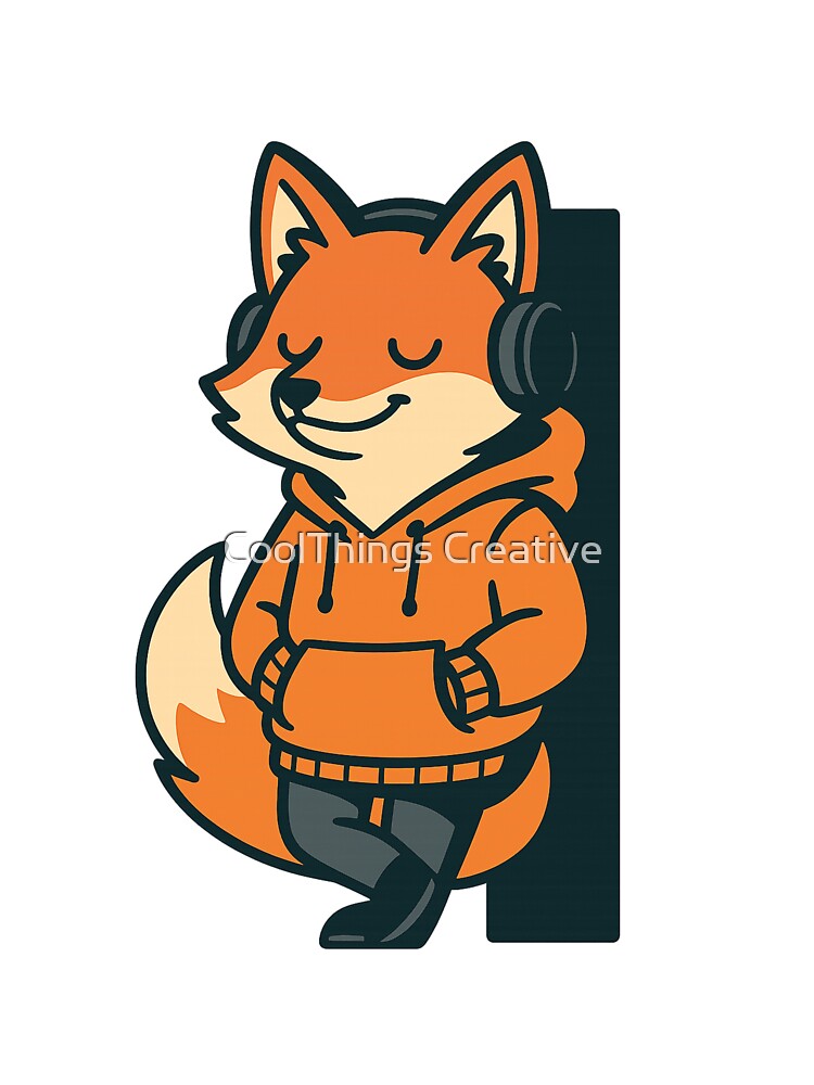Cool Hoodie Fox - Urban Cartoon Animal by CoolThings Creative T-Shirts, Sweatshirt | BlankRebels.com (Image 3)