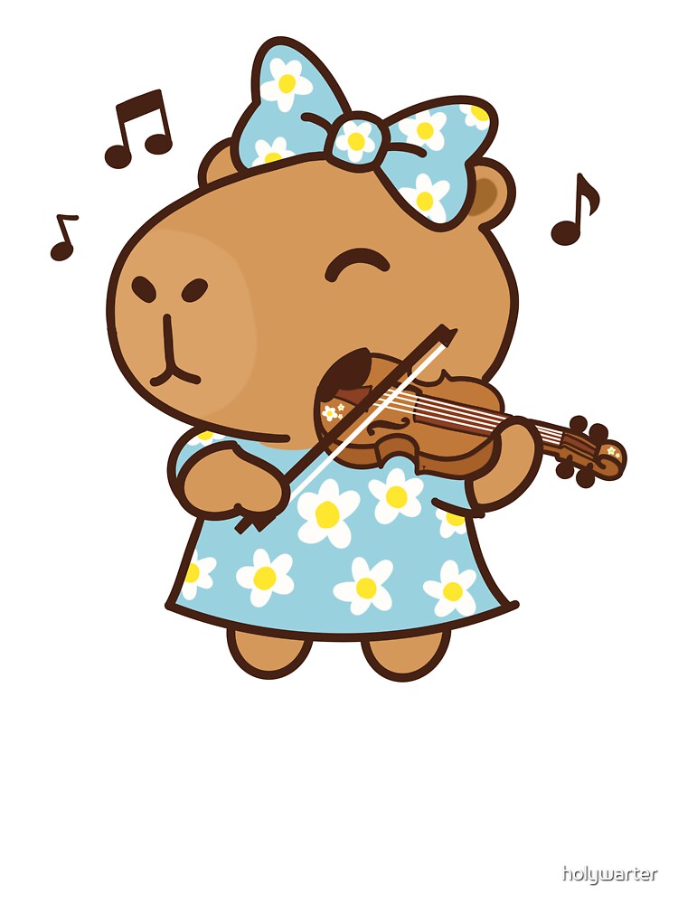 Capybara play violin by holywarter T-Shirts, Hoodie, Sweatshirt | BlankRebels.com (Image 3)