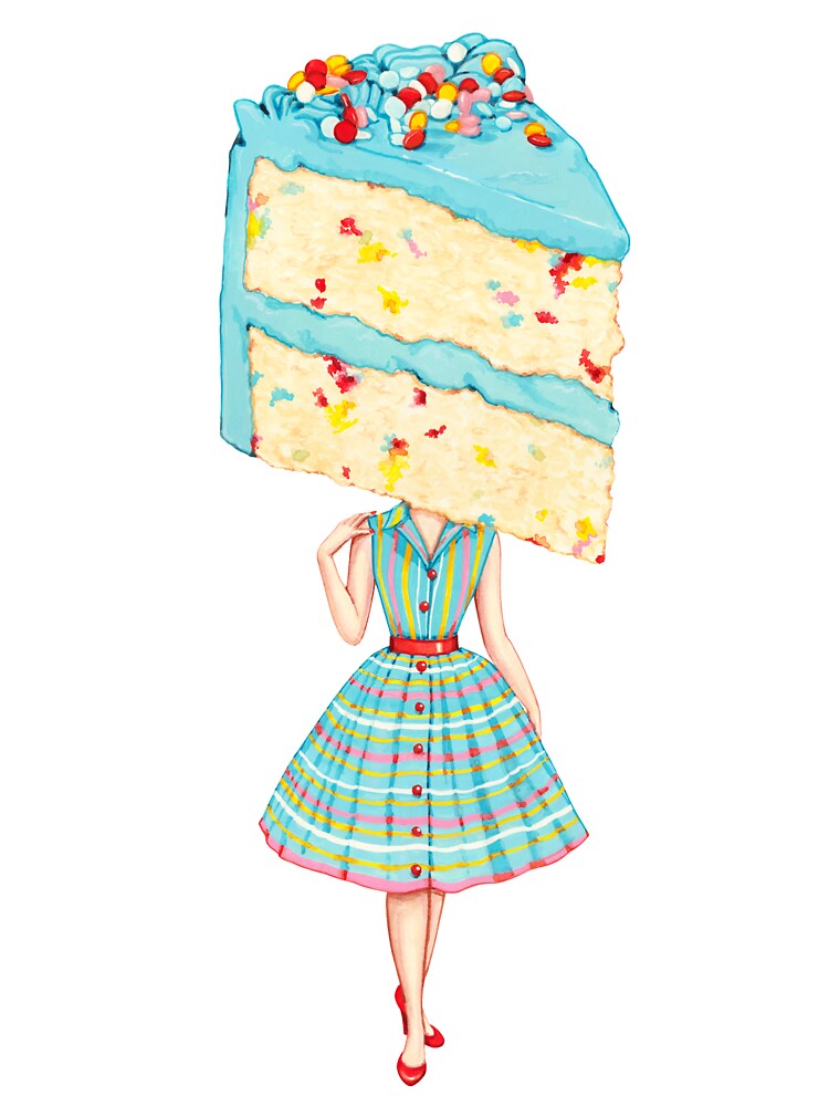 Cake Head Pin-Up : Birthday Funfetti by Kelly  Gilleran T-Shirts, Hoodie, Sweatshirt | BlankRebels.com (Image 2)
