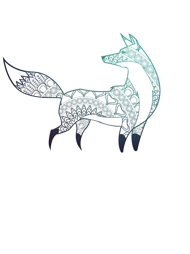 Mandala Fox | yoga top by PetrKad T-Shirts, Hoodie, Sweatshirt | BlankRebels.com (Image 3)