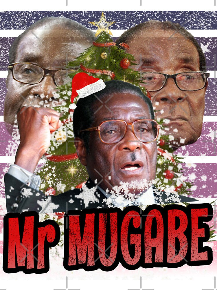 Robert Mugabe Former President Zimbabwe Funny Xmas Tree Snow Decorations Ugly Christmas Sweater by lukeyr1... (Image 3)
