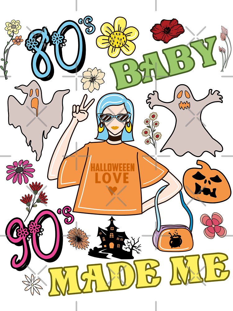 Halloween 80's Baby 90's Made Me Retro 1980s 1990s Classic Retro Women by Crazy Trendy Designs T-Shirts,... (Image 3)