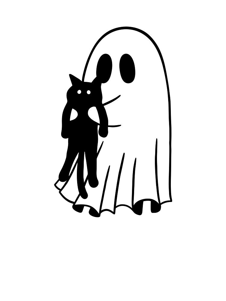 Cute Halloween Cat Owner Ghost Black Cat by mygparentsded T-Shirts, Hoodie, Sweatshirt | BlankRebels.com (Image 3)