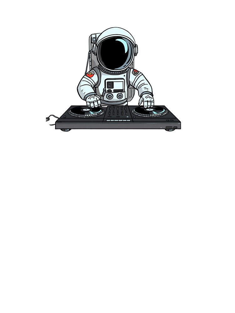 Astronaut DJ cartoon by Luisshopp T-Shirts, Hoodie, Sweatshirt | BlankRebels.com (Image 3)