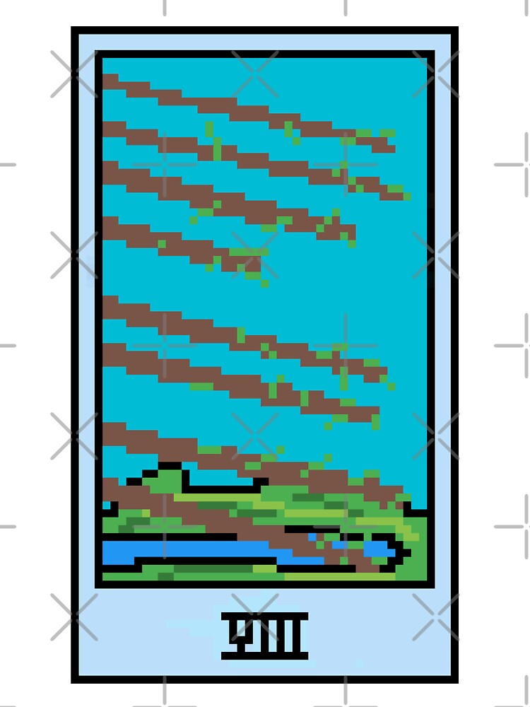 Wait Is This Pixel Art Tarot? White Minor Arcana 'Eight Wands' ( Stickers Other Accessories) T-Shirts, Hoodie, Sweatshirt
