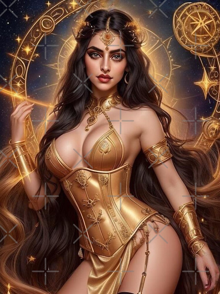 Fiery Leo Goddess – Lioness Warrior Fantasy Illustration by MissSaylor T-Shirts, Hoodie, Sweatshirt (Image 3)