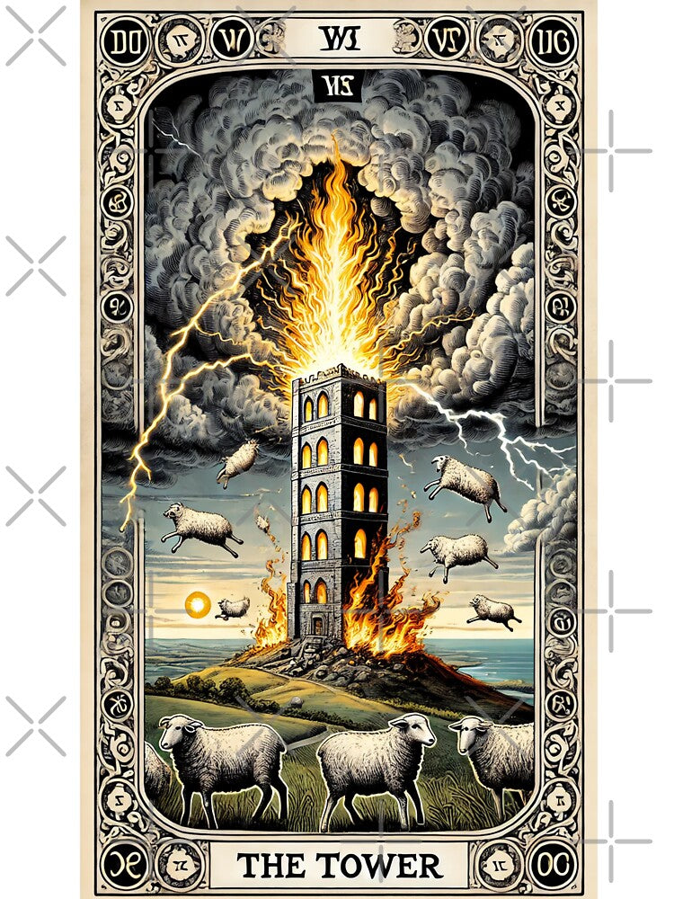 Sheepism Tarot – The Tower by Thpoar T-Shirts, Hoodie, Sweatshirt | BlankRebels.com (Image 3)