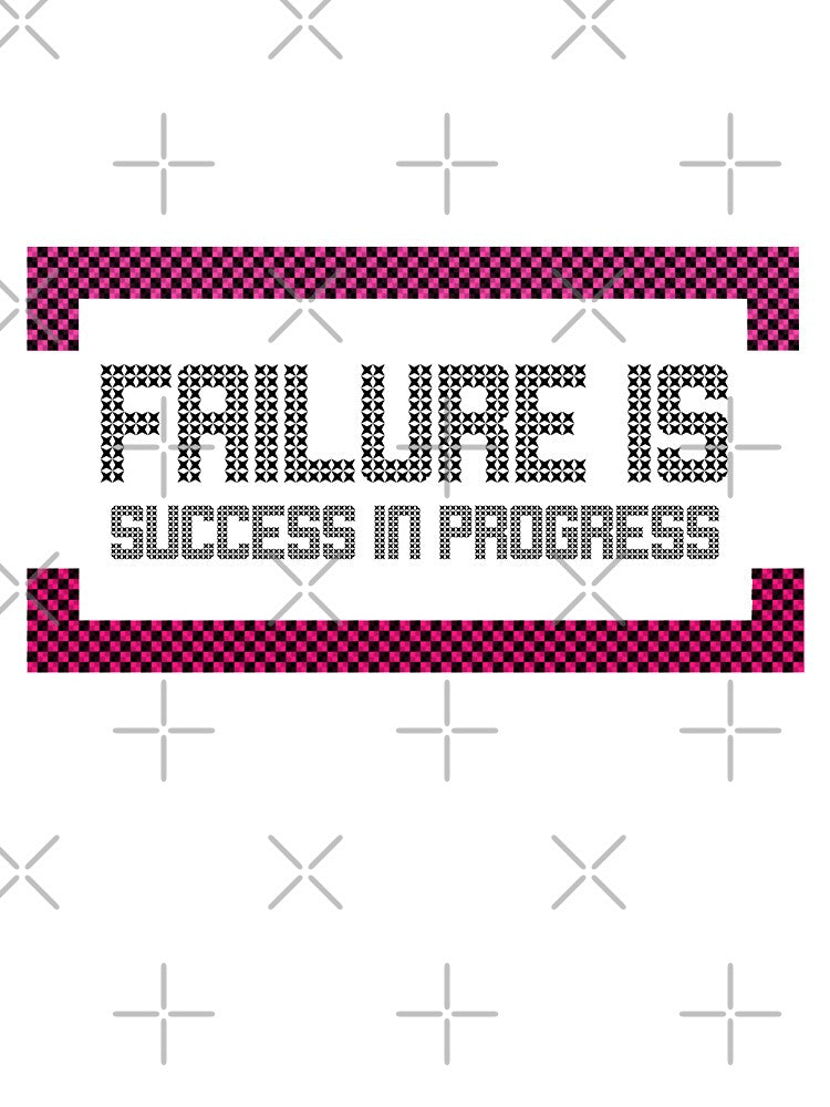 FAILURE IS SUCCESS IN PROGRESS. MOTIVATIONAL QUOTE STICKER by SuccessfulVibes T-Shirts, Hoodie, Sweatshirt (Image 3)