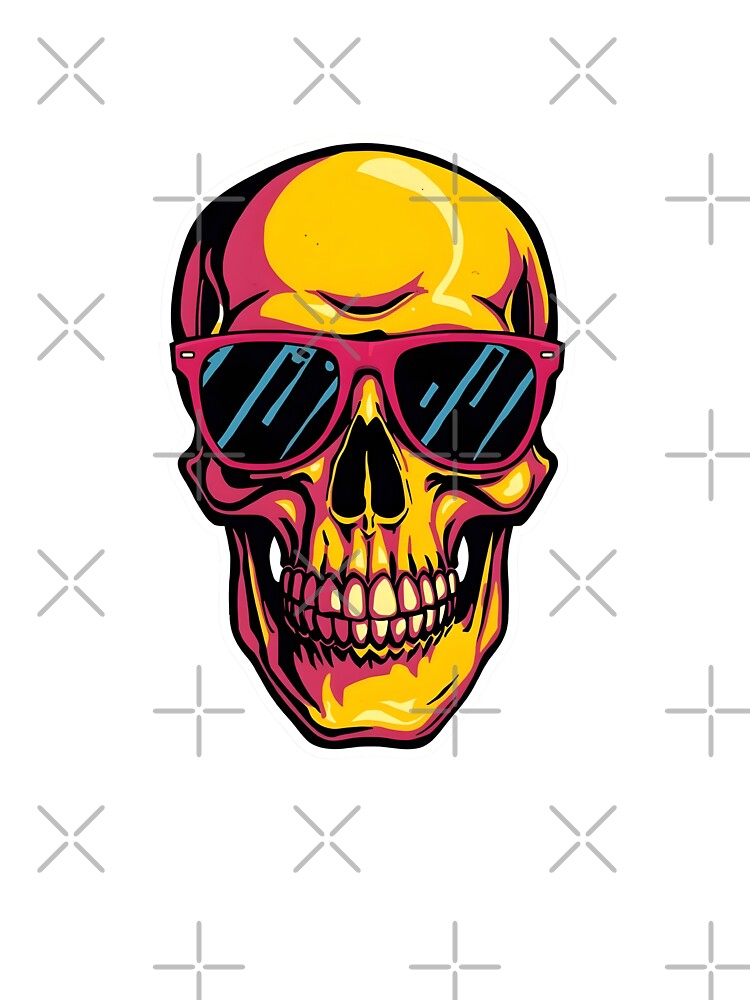 Cool Neon Skull with Sunglasses – Edgy Streetwear Skull Art by Kavya Art T-Shirts, Hoodie, Sweatshirt (Image 3)