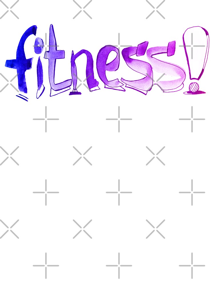 Fitness watercolor lettering |  Fitness word lettering by lausn