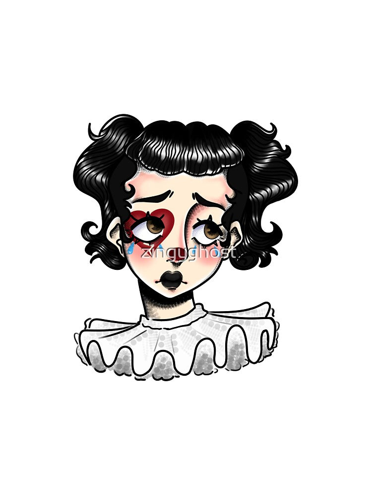 Tattoo style Clown Girl by zingyghost T-Shirts, Hoodie, Sweatshirt | BlankRebels.com (Image 3)