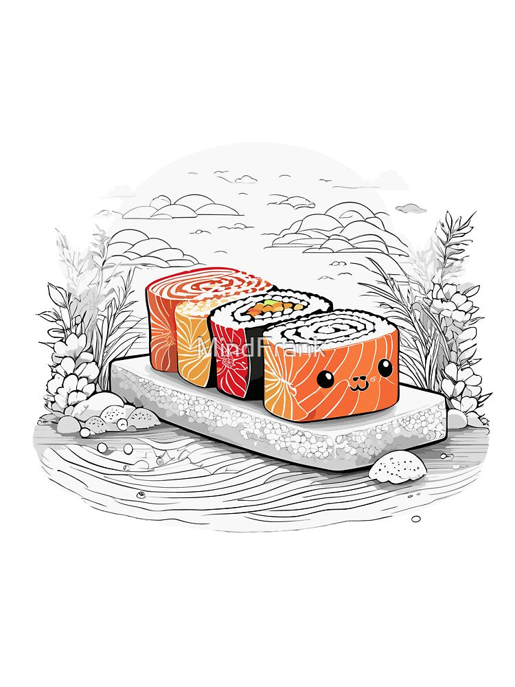 kawaii sushi by MindFrank T-Shirts, Hoodie, Sweatshirt | BlankRebels.com (Image 3)