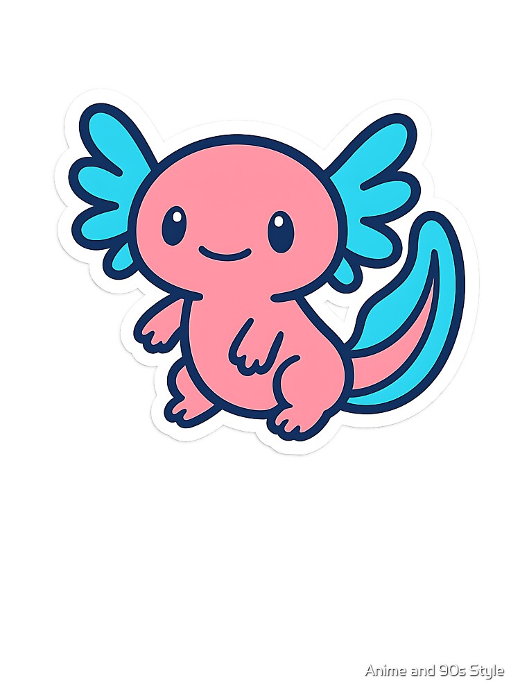 Happy Anime Axolotl by Anime and 90s Style T-Shirts, Hoodie, Sweatshirt | BlankRebels.com (Image 3)