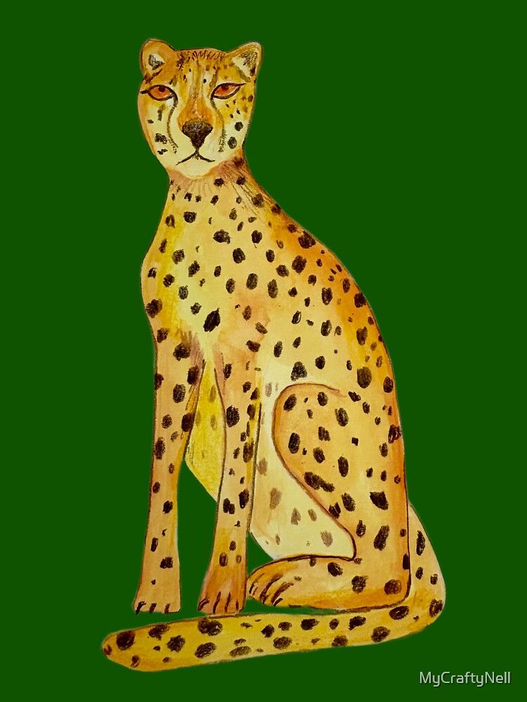 Sitting Cheetah on Green by MyCraftyNell T-Shirts, Hoodie, Sweatshirt | BlankRebels.com (Image 3)