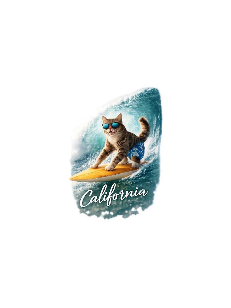 Surfer cat on a wave in California by Taoufik79-shop T-Shirts, Hoodie, Sweatshirt | BlankRebels.com (Image 3)