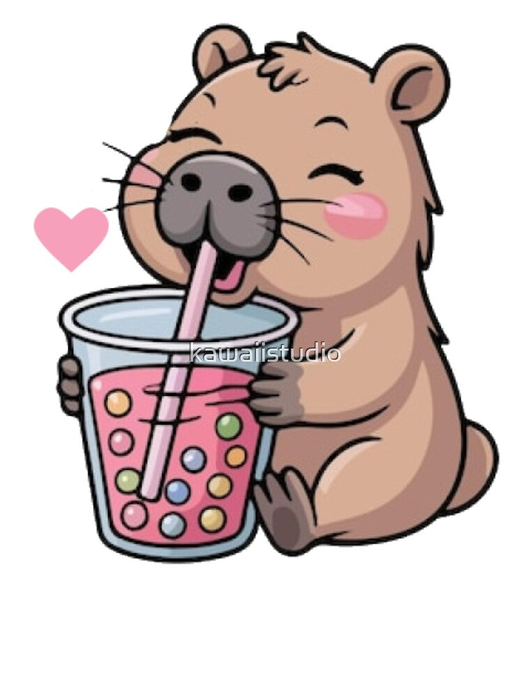 Capybara´s Bubble Tea by kawaiistudio T-Shirts, Hoodie, Sweatshirt | BlankRebels.com (Image 3)