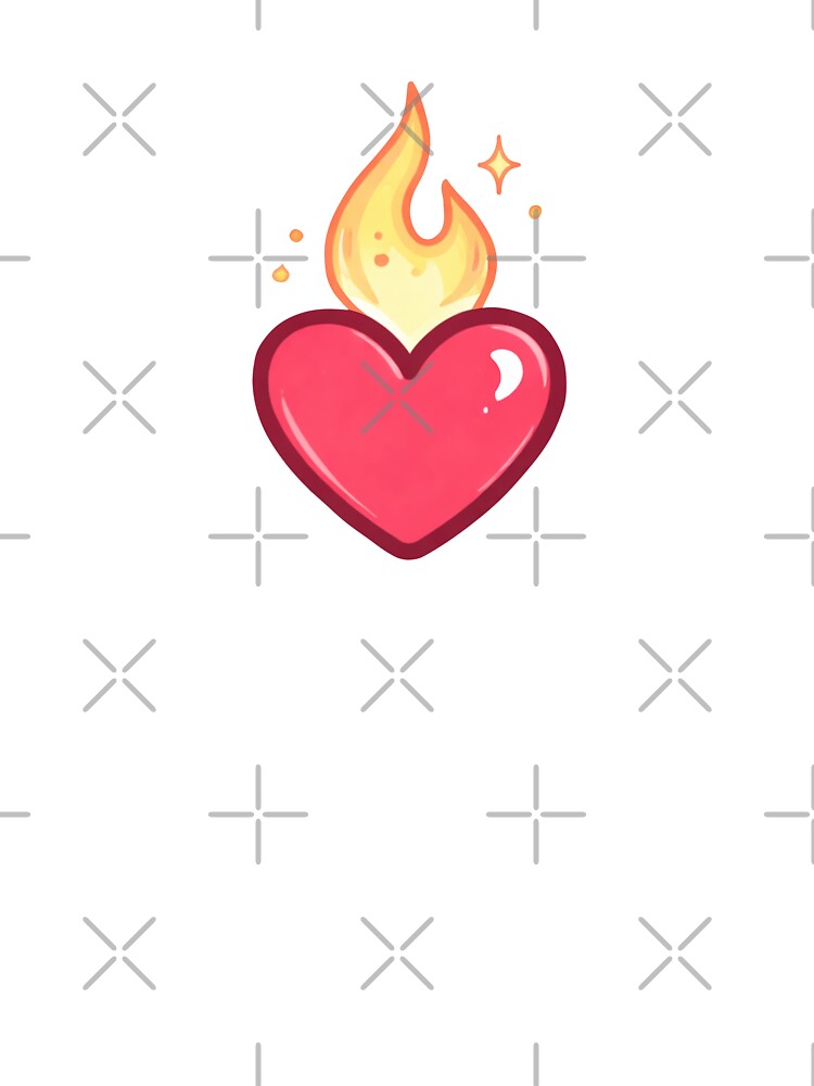 Burning Heart Sticker – Spicy Romance Reader BookTok Aesthetic by SnugbugStudios