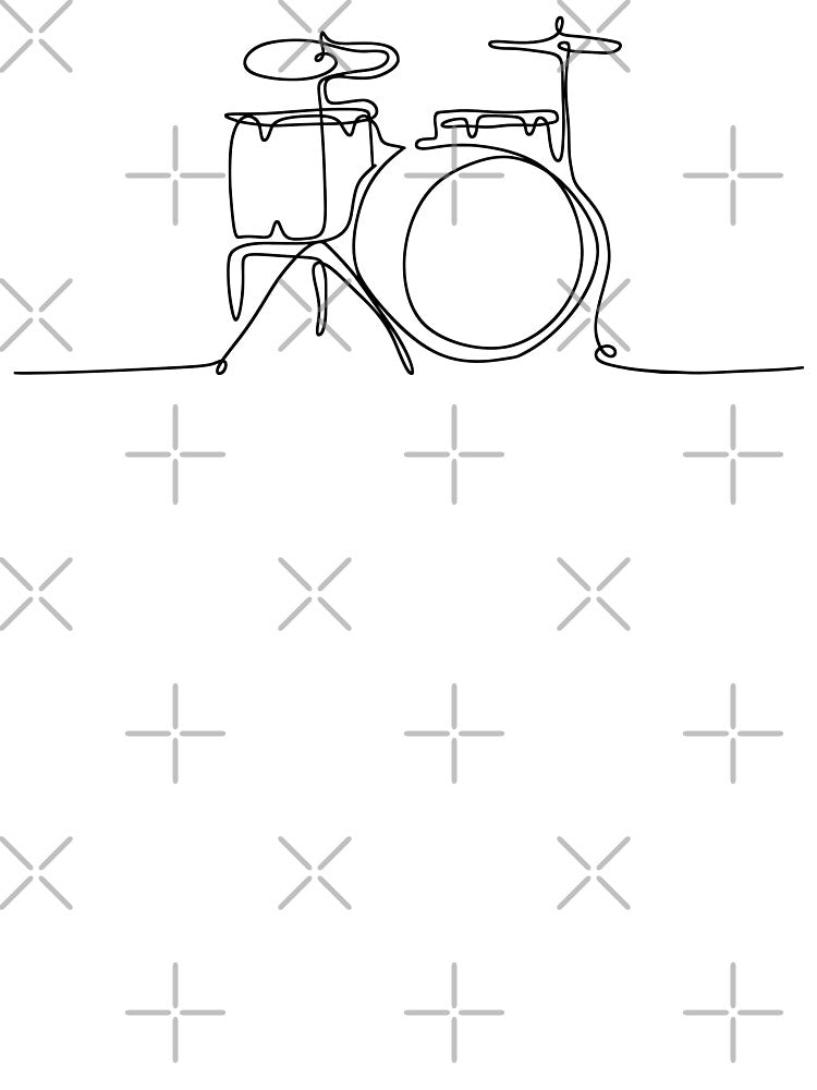 Drum Abstract Line Art For Music Lovers And Guitarist - Abstract Line Art Music by Funwithmusic T-Shirts,... (Image 3)