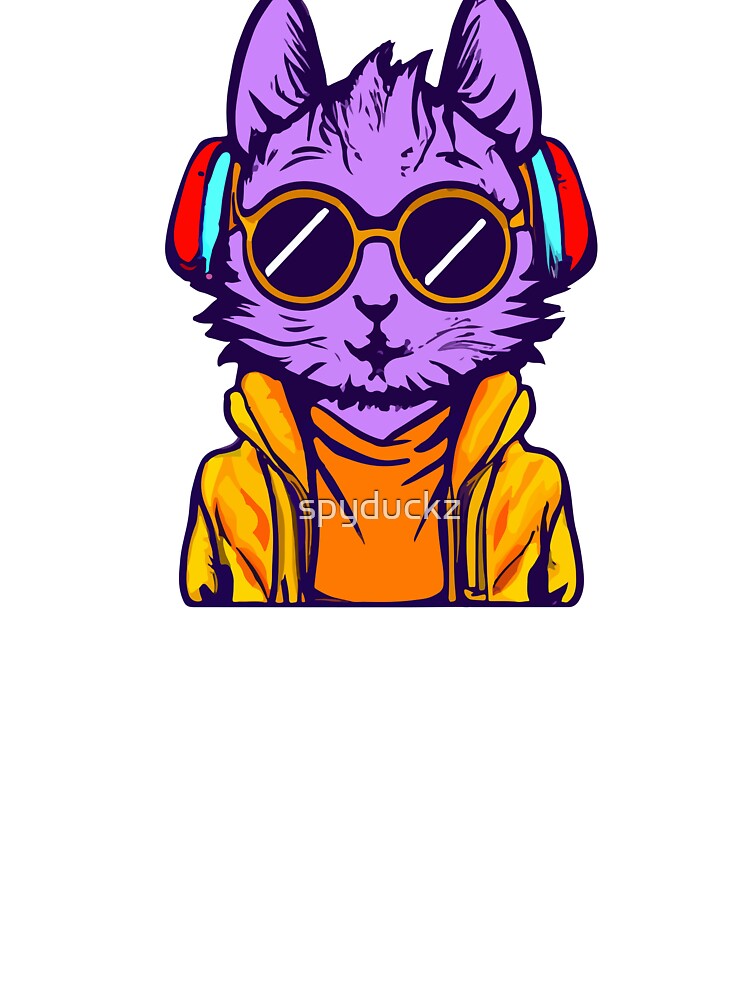 Cat Cyberpunk Gamer by spyduckz T-Shirts, Hoodie, Sweatshirt | BlankRebels.com (Image 3)