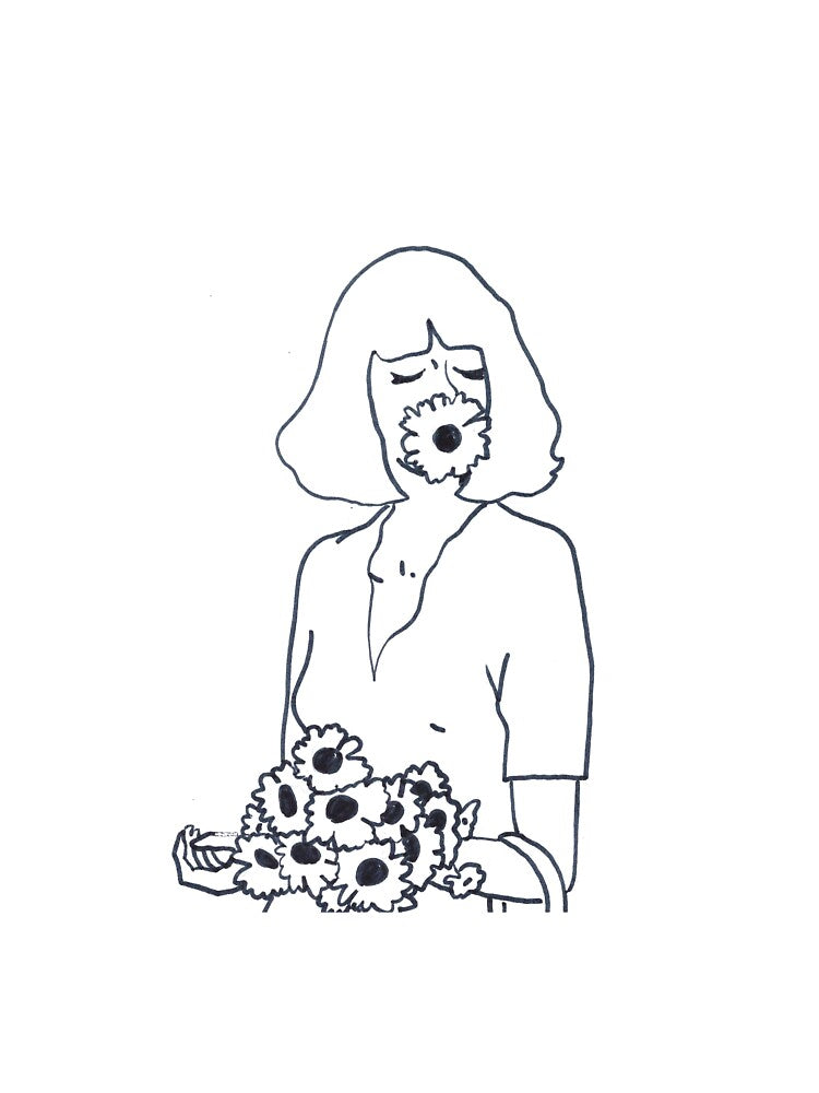 flower girl line art illustration by BlancheLineArt T-Shirts, Hoodie, Sweatshirt | BlankRebels.com (Image 3)