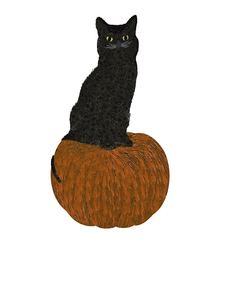 Black Cat on a Pumpkin - Halloween by bookstackdream T-Shirts, Hoodie, Sweatshirt | BlankRebels.com (Image 3)