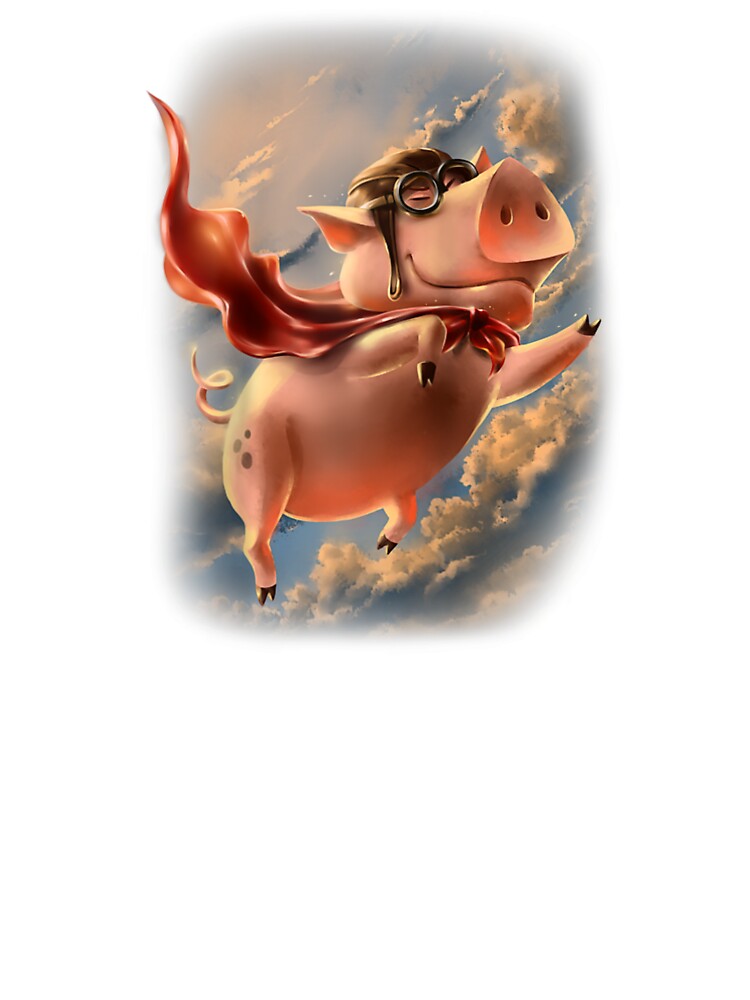 Superhero Pig Flying in the Sky by Wallace-Levine5 T-Shirts, Hoodie, Sweatshirt | BlankRebels.com (Image 3)
