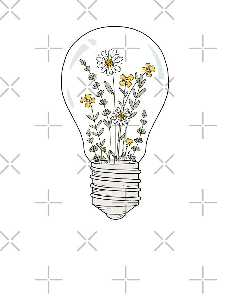 Light Bulb with Flowers by jamiemaher15