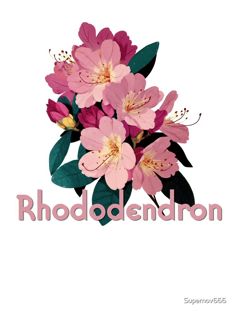 Rhododendron Radiance – Botanical Elegance in Bloom by ForeverPrintsOK T-Shirts, Hoodie, Sweatshirt (Image 3)