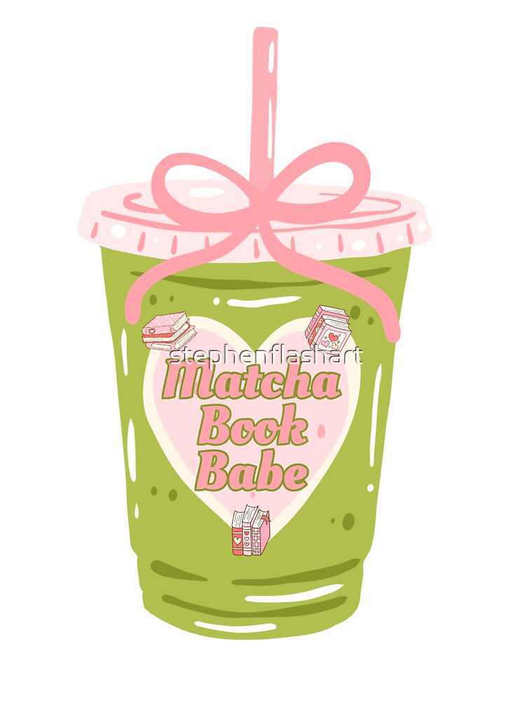 Matcha Book Babe by stephenflashart T-Shirts, Hoodie, Sweatshirt | BlankRebels.com (Image 3)