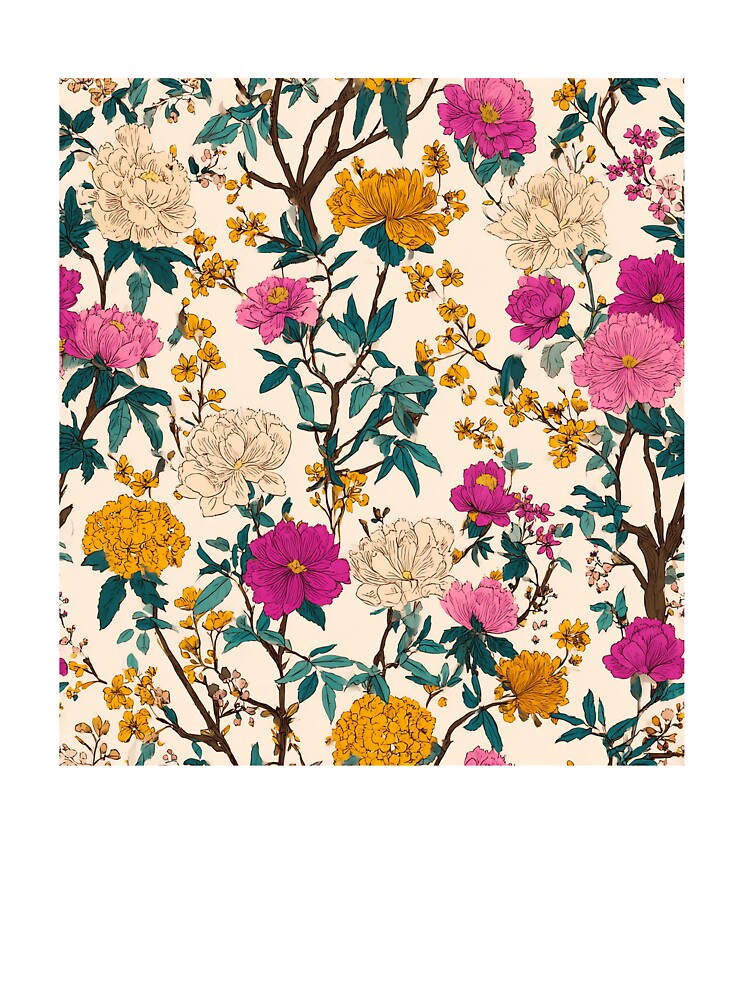 Boho Floral Seamless Pattern by BonaDesignsArt T-Shirts, Hoodie, Sweatshirt | BlankRebels.com (Image 3)