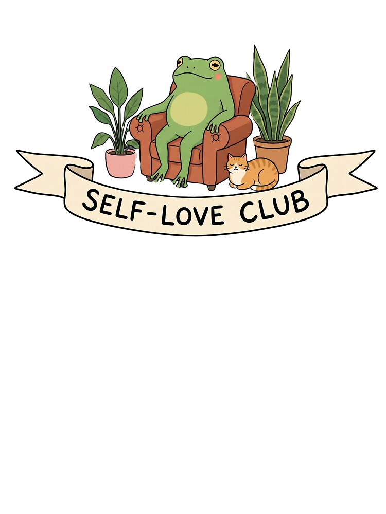 Self-Love Club - Cozy Frog Reading by Nastre T-Shirts, Hoodie, Sweatshirt | BlankRebels.com (Image 3)