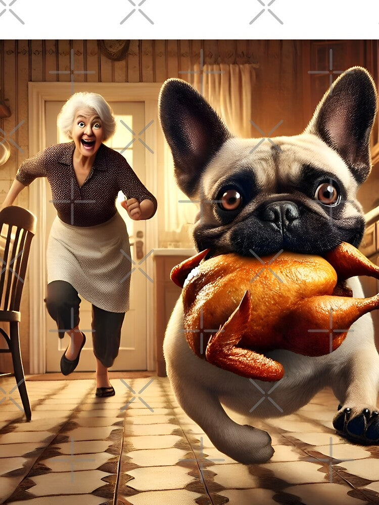 Bulldog dog thief chicken design by Dan9010 T-Shirts, Hoodie, Sweatshirt | BlankRebels.com (Image 3)