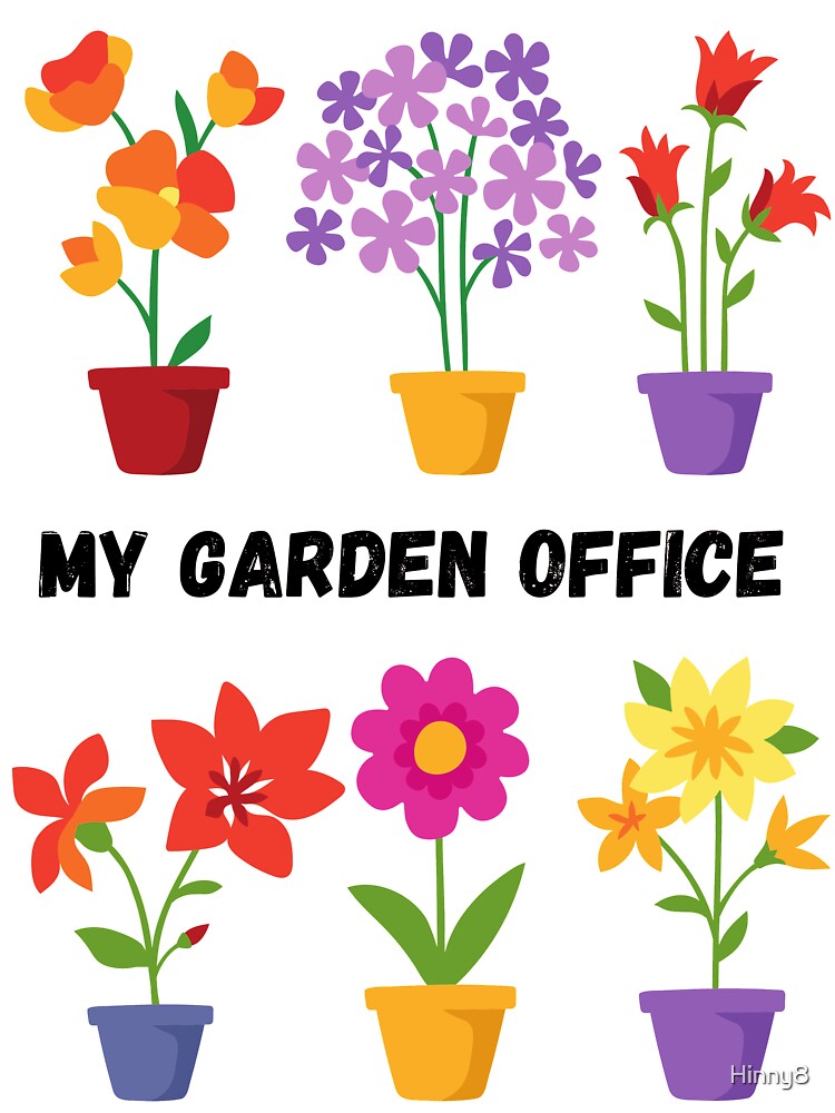 Vintage Botanical Floral Flower in Pots for my Garden Office by Hinny8 T-Shirts, Hoodie, Sweatshirt (Image 3)