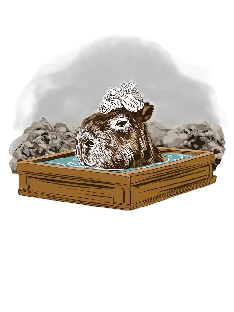 Capybara Onsen Steaming by T-pocket T-Shirts, Hoodie, Sweatshirt | BlankRebels.com (Image 3)