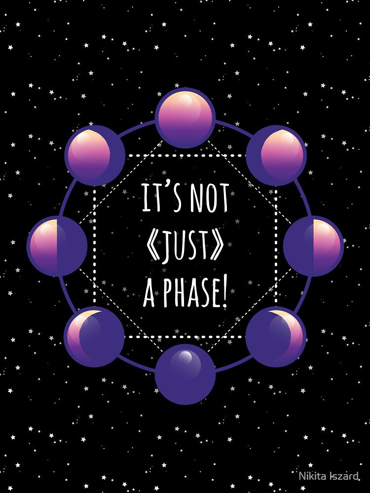 "It's Not 'Just' a Phase!" Moon Phases by Nikita Iszard T-Shirts, Hoodie, Sweatshirt | BlankRebels.com (Image 3)