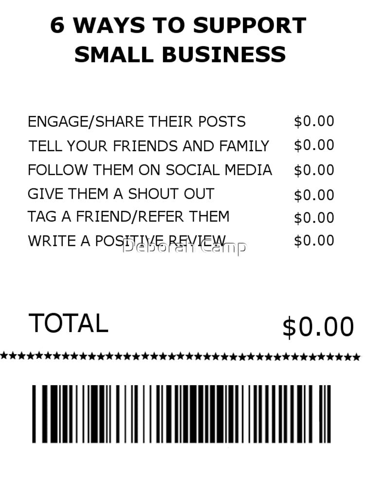 Six Free Ways to Support Small Business Receipt by Deborah Camp T-Shirts, Hoodie, Sweatshirt | BlankRebels.com (Image 3)
