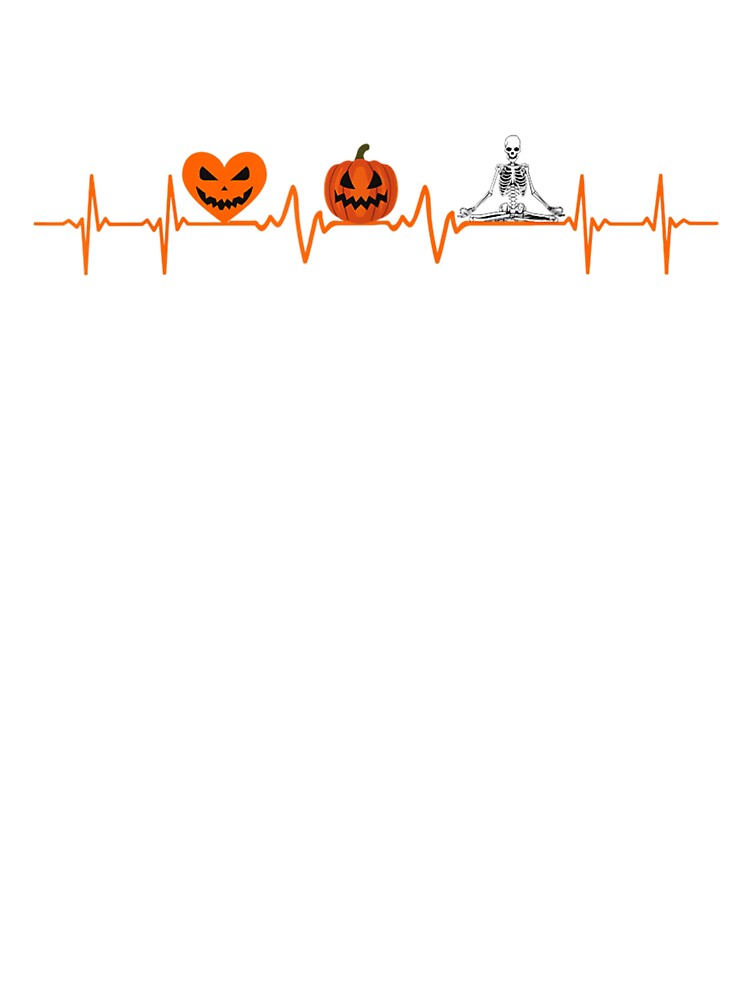 Pumpkin Skeleton Heartbeat Halloween by Jonahjimenez T-Shirts, Hoodie, Sweatshirt | BlankRebels.com (Image 3)