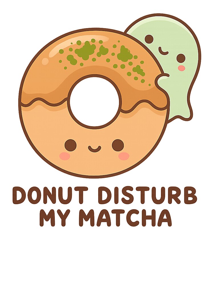 Cute Matcha Donut Ghost – Funny Food Pun Design for Tea Lovers & Cozy Gifts by kakaworld T-Shirts, Hoodie,... (Image 3)