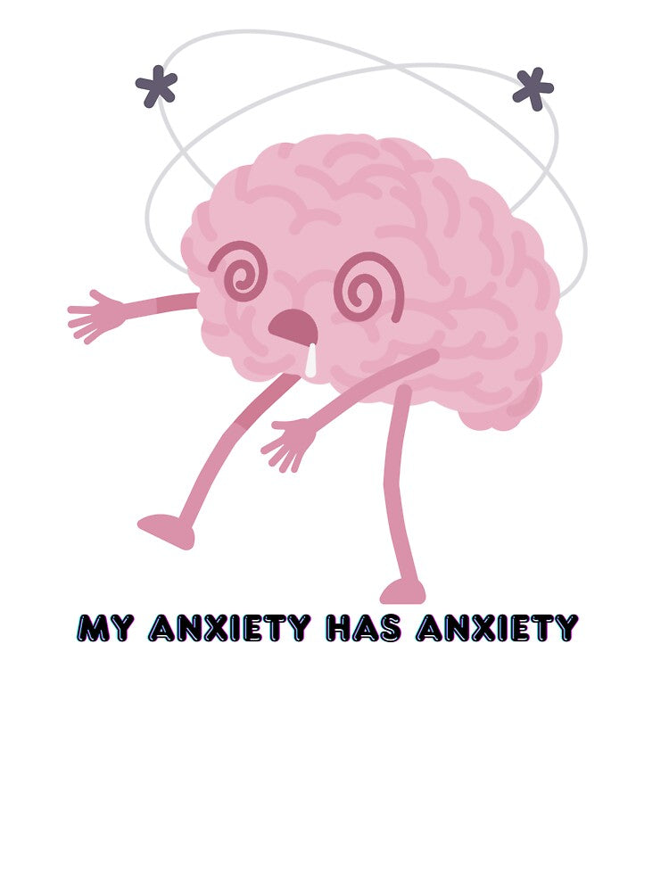 My Anxiety Has Anxiety T-Shirt – Funny Mental Health Quote Tee for Anxious Minds by Zezeshop1 Hoodie, Sweatshirt (Image 3)