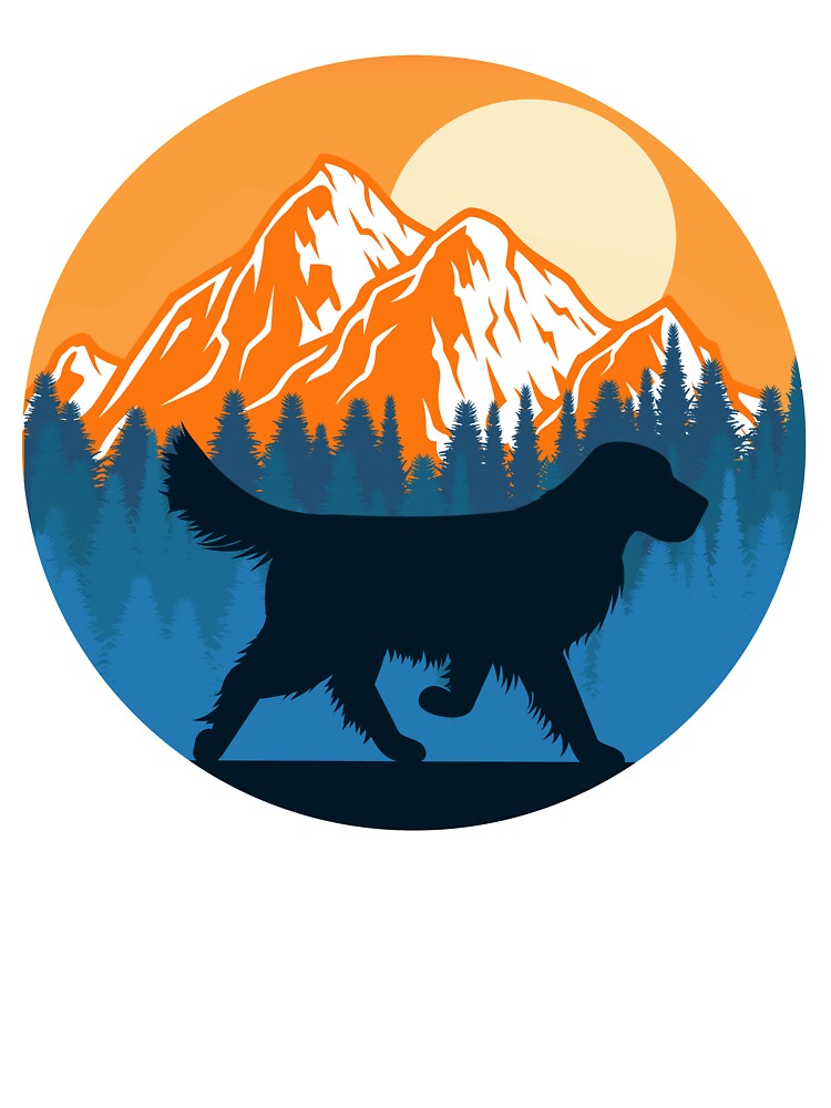 Golden Retriever Dog Silhouette Sunset Mountain Forest golden retriever lover by alaechamlal T-Shirts, Hoodie,... (Image 3)