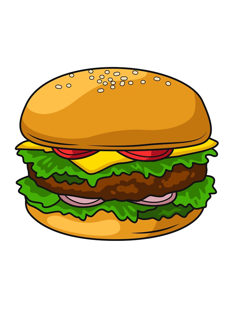 Hamburger cartoon illustration by Misscartoon T-Shirts, Hoodie, Sweatshirt | BlankRebels.com (Image 3)