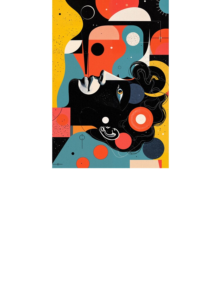 Abstract Geometric Portrait | Modern Colorful Artistic Design by Bodsha T-Shirts, Hoodie, Sweatshirt (Image 3)
