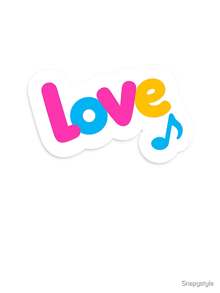Love Music Cute Typography Sticker Colorful Music Lover T-Shirts, Hoodie, Sweatshirt
