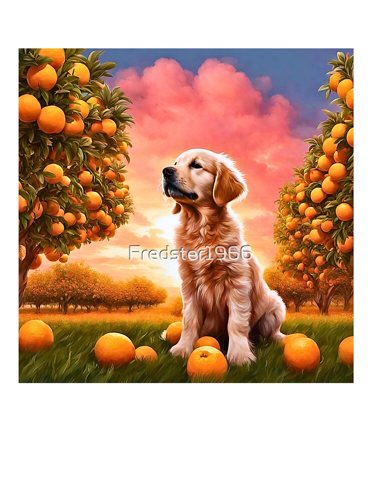 Golden Retriever Puppy in Florida Orange Grove by Fredster1966 T-Shirts, Hoodie, Sweatshirt | BlankRebels.com (Image 3)