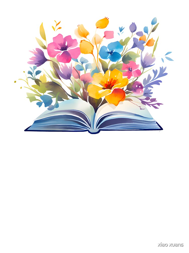 Flowers Growing From Opening Book by xiao xuans T-Shirts, Hoodie, Sweatshirt | BlankRebels.com (Image 3)