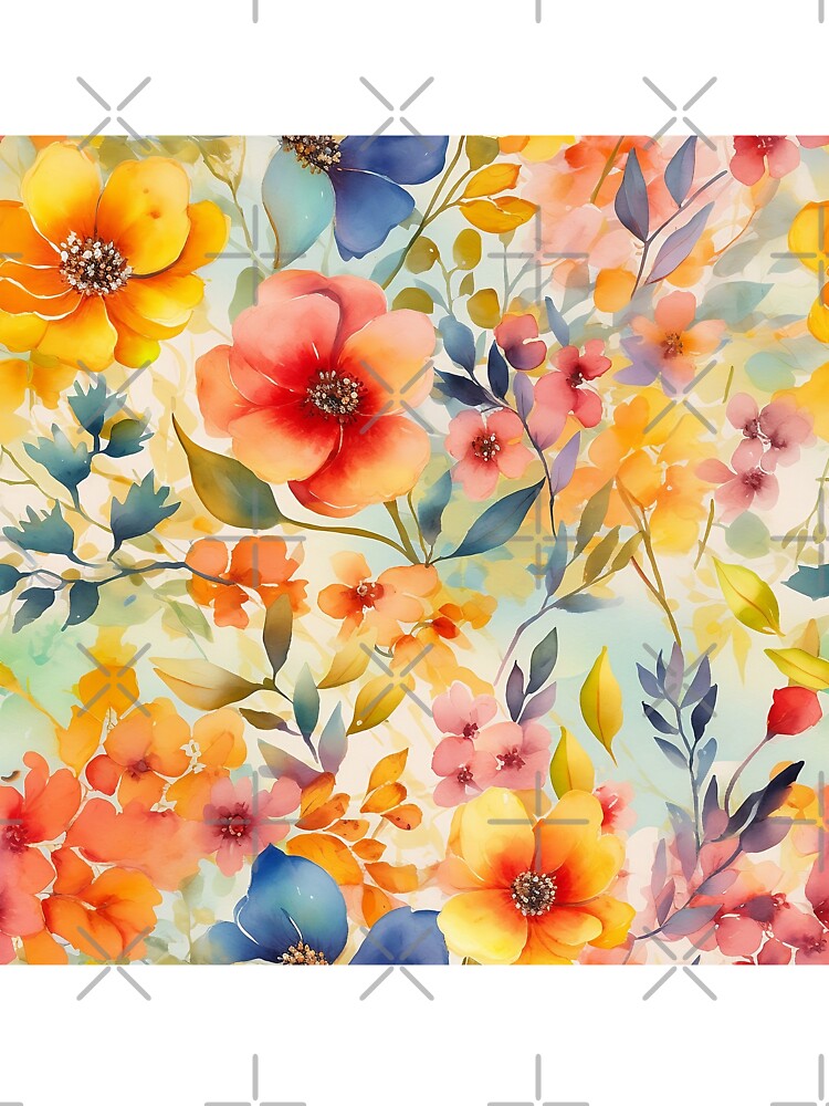 Springtime Floral Blooms 11 : Watercolor Floral Seamless Pattern for DIY Crafts and Home Decor by Shadi Rosenow... (Image 3)